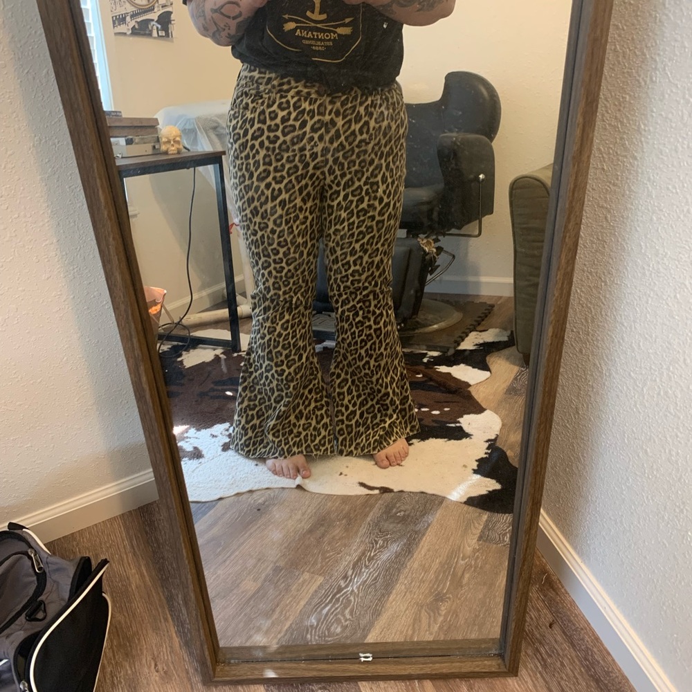 Leopard bell bottoms